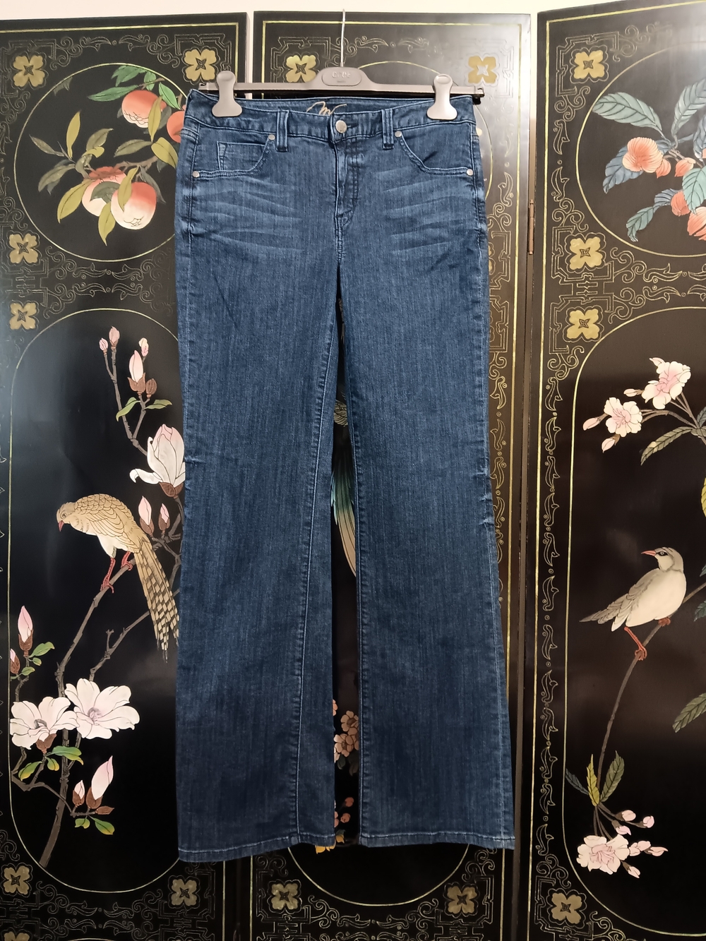 Miracle body Boot-Cut Women's Jeans in Dark Blue